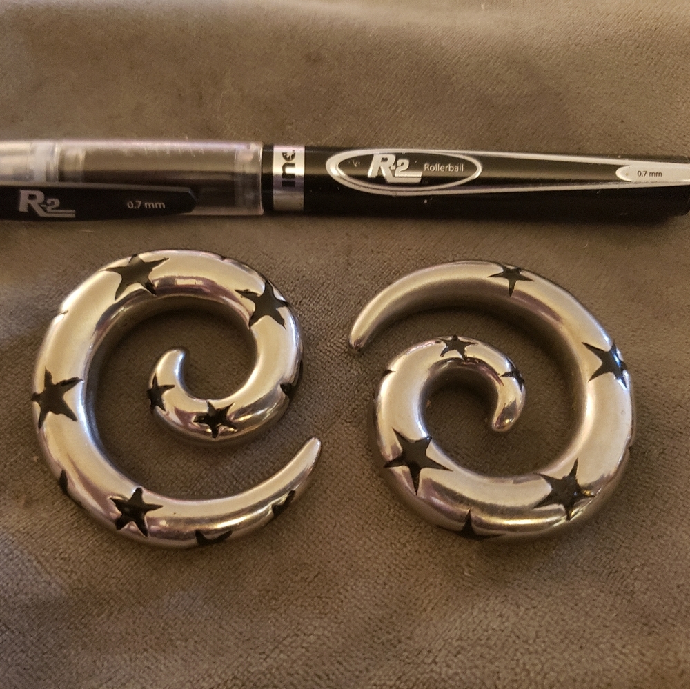 Spiral steel tapers gauge 7/16 or 9.